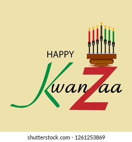 Vector illustration of a background or poster for Happy Kwanzaa.