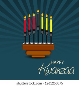 Vector illustration of a background or poster for Happy Kwanzaa.