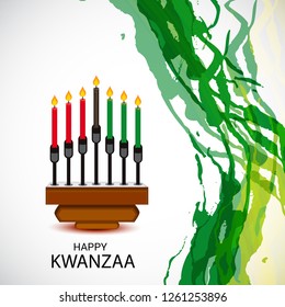 Vector illustration of a background or poster for Happy Kwanzaa.