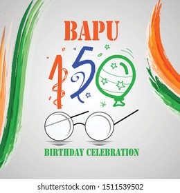 Vector illustration of a background or poster for Happy Gandhi Jayanti or 2nd october.