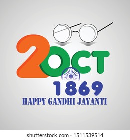 Vector illustration of a background or poster for Happy Gandhi Jayanti or 2nd october.