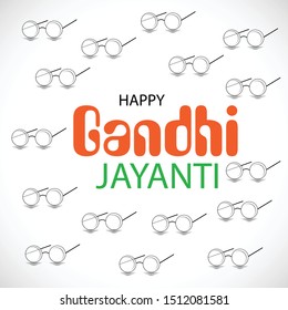 Vector illustration of a background or poster for Happy Gandhi Jayanti or 2nd october.