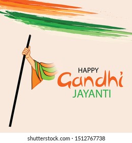 Vector illustration of a background or poster for Happy Gandhi Jayanti or 2nd october.