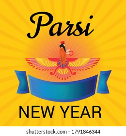 Vector illustration of a background or poster For Happy Parsi New Year.