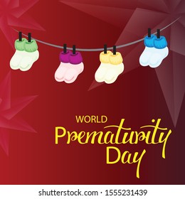 Vector illustration of a Background or Poster for Health care, World Prematurity Day