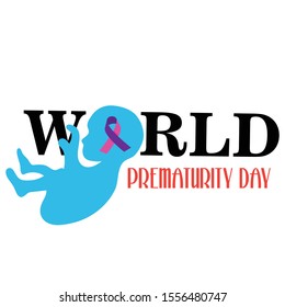 Vector illustration of a Background or Poster for Health care World Prematurity Day.