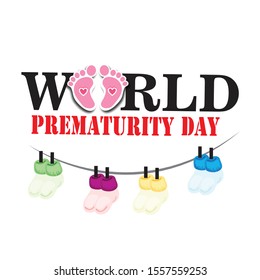 Vector illustration of a Background or Poster for Health care World Prematurity Day.