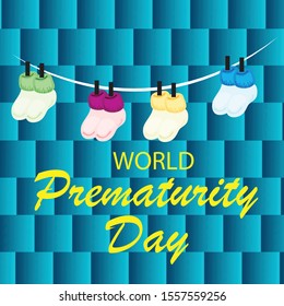 Vector illustration of a Background or Poster for Health care World Prematurity Day.