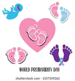 Vector illustration of a Background or Poster for Health care World Prematurity Day.
