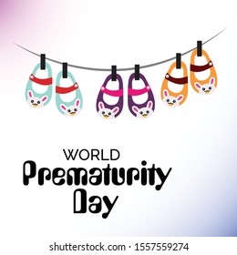 Vector illustration of a Background or Poster for Health care World Prematurity Day.