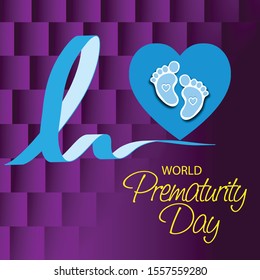 Vector illustration of a Background or Poster for Health care World Prematurity Day.
