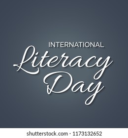Vector illustration of a background or poster for International Literacy Day.