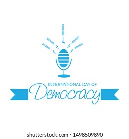 Vector illustration of a background or poster For International Day Of Democracy September 15.