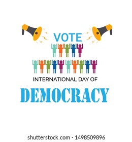 Vector illustration of a background or poster For International Day Of Democracy September 15.