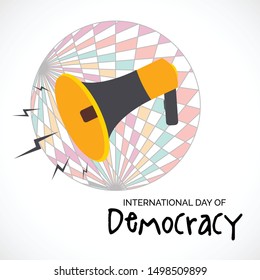 Vector illustration of a background or poster For International Day Of Democracy September 15.