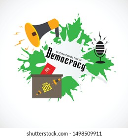 Vector illustration of a background or poster For International Day Of Democracy September 15.