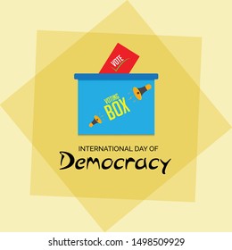 Vector illustration of a background or poster For International Day Of Democracy September 15.