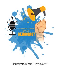 Vector illustration of a background or poster For International Day Of Democracy September 15.