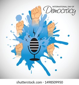 Vector illustration of a background or poster For International Day Of Democracy September 15.