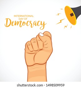 Vector illustration of a background or poster For International Day Of Democracy September 15.
