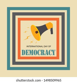 Vector illustration of a background or poster For International Day Of Democracy September 15.