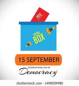 Vector illustration of a background or poster For International Day Of Democracy September 15.