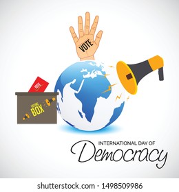 Vector illustration of a background or poster For International Day Of Democracy September 15.