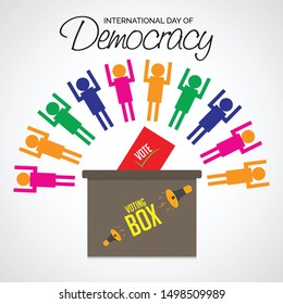 Vector illustration of a background or poster For International Day Of Democracy September 15.