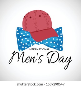 Vector illustration of a background or poster for International Men's Day.