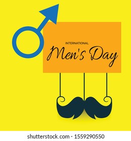 Vector illustration of a background or poster for International Men's Day.