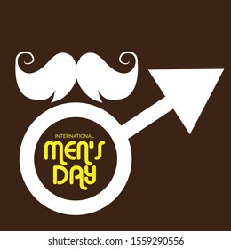 Vector illustration of a background or poster for International Men's Day.