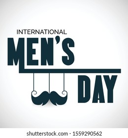 Vector illustration of a background or poster for International Men's Day.