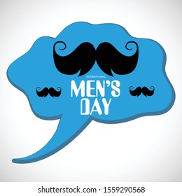 Vector illustration of a background or poster for International Men's Day.