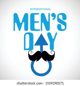 Vector illustration of a background or poster for International Men's Day.