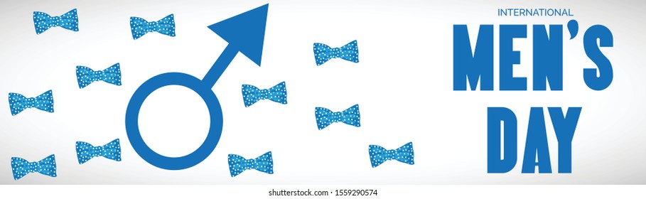 Vector illustration of a background or poster for International Men's Day.