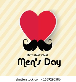Vector illustration of a background or poster for International Men's Day.