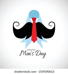 Vector illustration of a background or poster for International Men's Day.