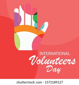 Vector illustration of a background Or poster for International Volunteers Day.