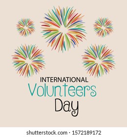 Vector illustration of a background Or poster for International Volunteers Day.