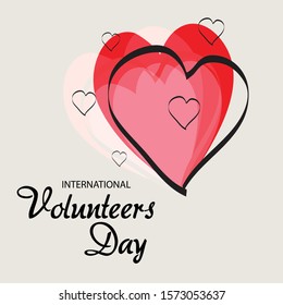 Vector illustration of a background Or poster for International Volunteers Day.