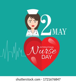 Vector illustration of a background or Poster for International Nurse Day.