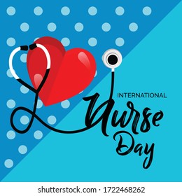 Vector illustration of a background or Poster for International Nurse Day.