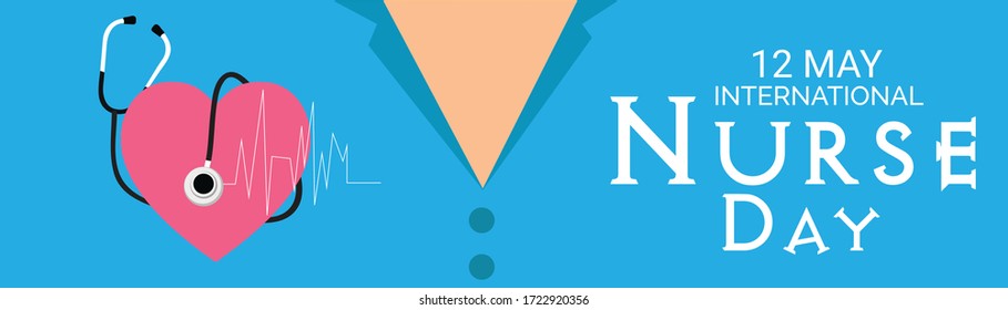Vector illustration of a background or Poster for International Nurse Day.
