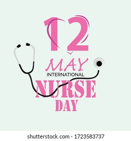 Vector illustration of a background or Poster for International Nurse Day.