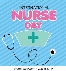 Vektorgrafik eines Hintergrundes oder Poster für den Internationalen Krankenpflegetag.