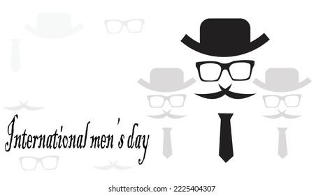 Vector illustration of a background or poster for International Men's Day.