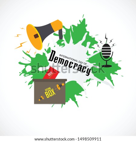 Vector illustration of a background or poster For International Day Of Democracy September 15.