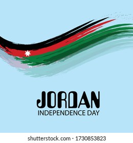 Vector Illustration eines Hintergrunds ein Poster für den Jordan Independence Day.