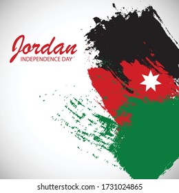 Imagen vectorial de un fondo de un afiche del Día de la Independencia de Jordania.