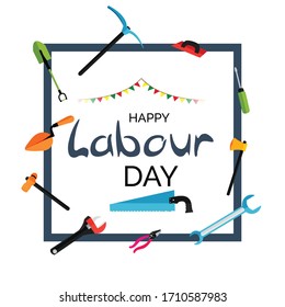 Vector illustration of a background or Poster For Labour Day.